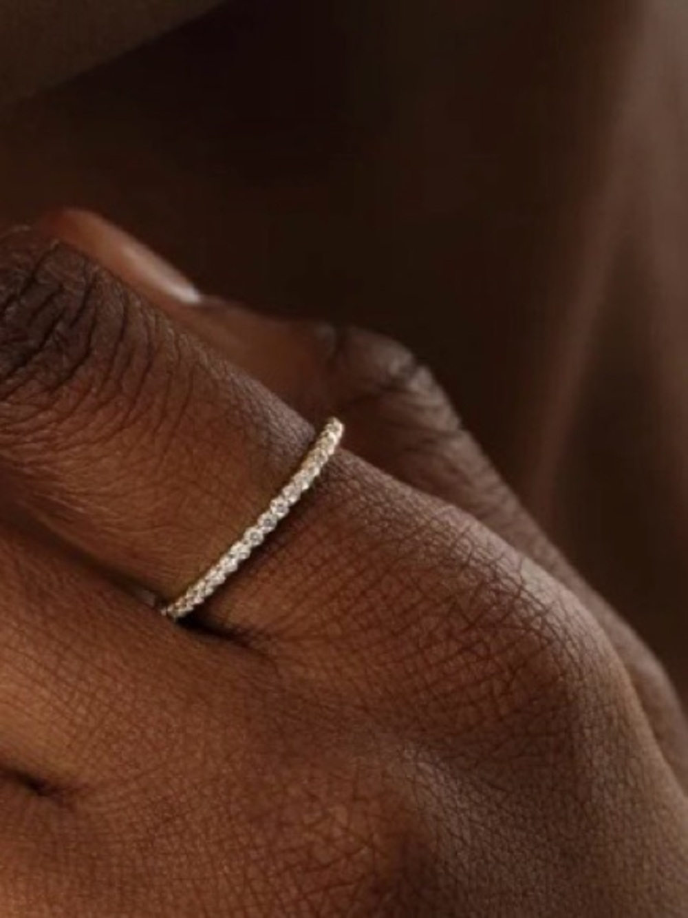 Moissanite 1.25 c.t.w Eternity Band Rings Stacking Rings - Picture 3 of 5